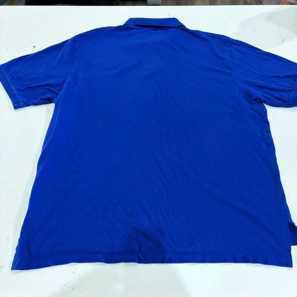 Polo Ralph Lauren Mens 3XLT Tall Royal Blue Short Sleeve Cotton Mesh Polo Shirt